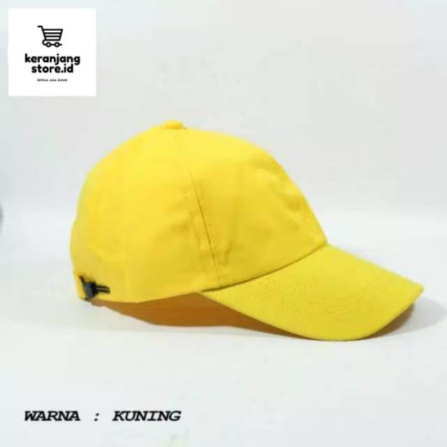 Topi polos topi basebal kuning polos termurah