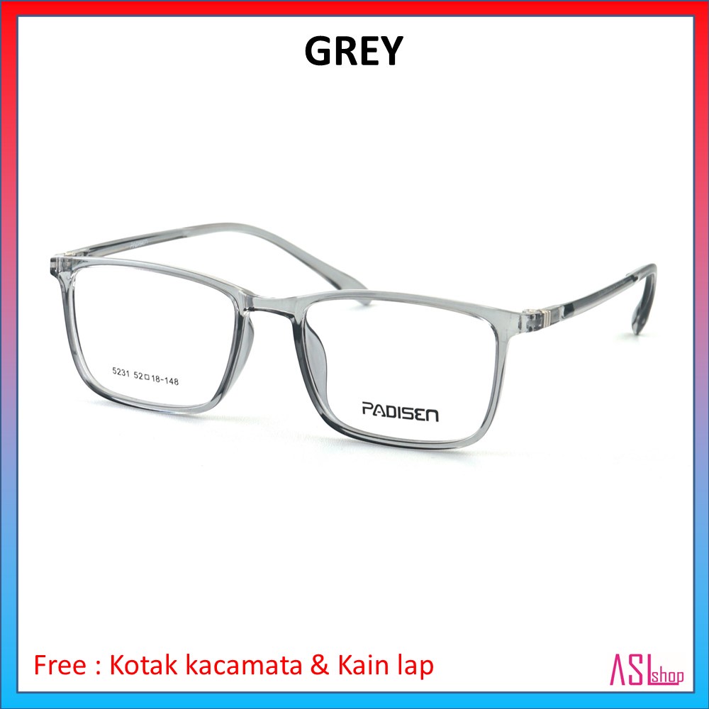 FRAME DAN KACAMATA MINUS (PADISEN TR 5231) RINGAN DAN LENTUR