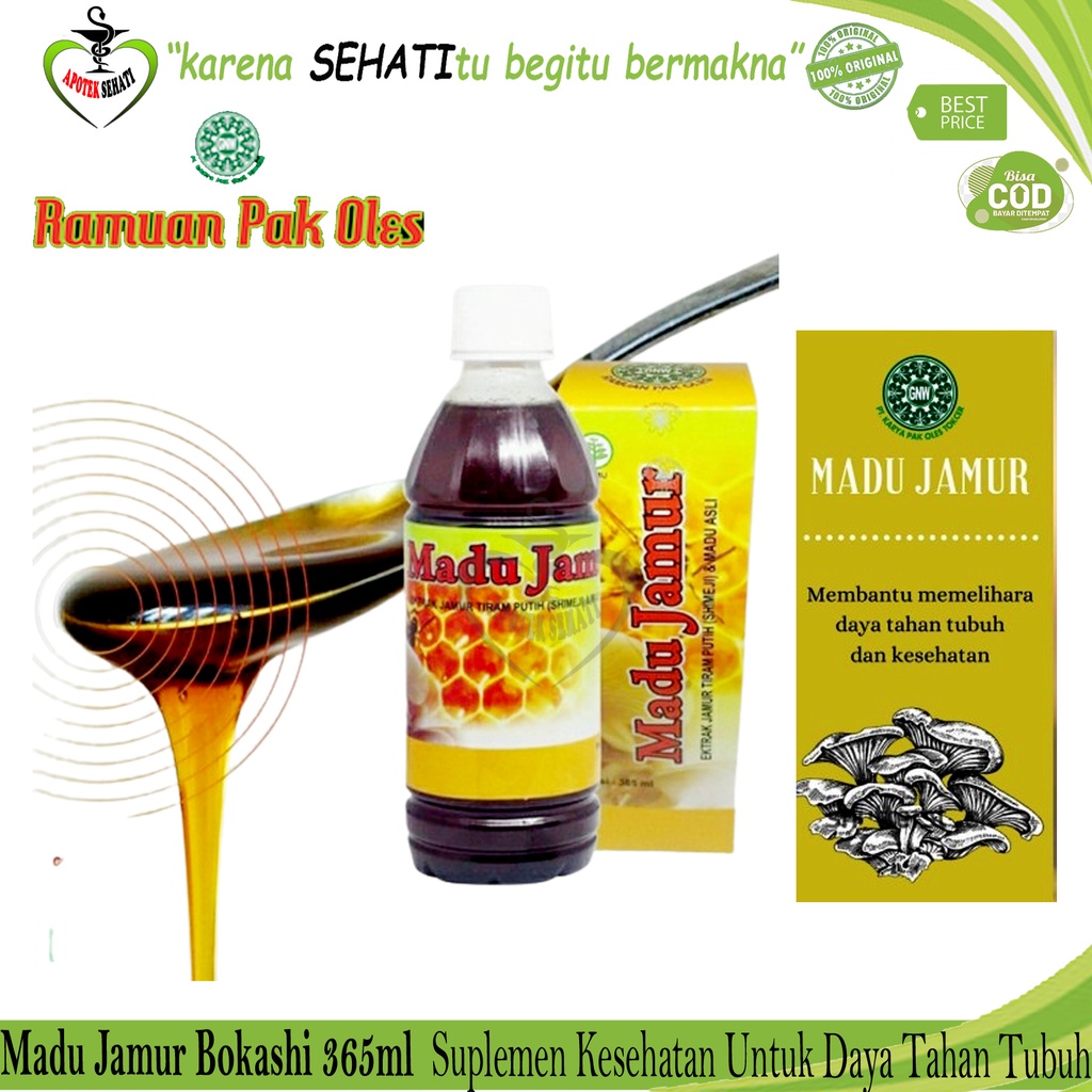 Madu Jamur Pak Oles 365 Ml Ekstrak Jamur Tiram Putih