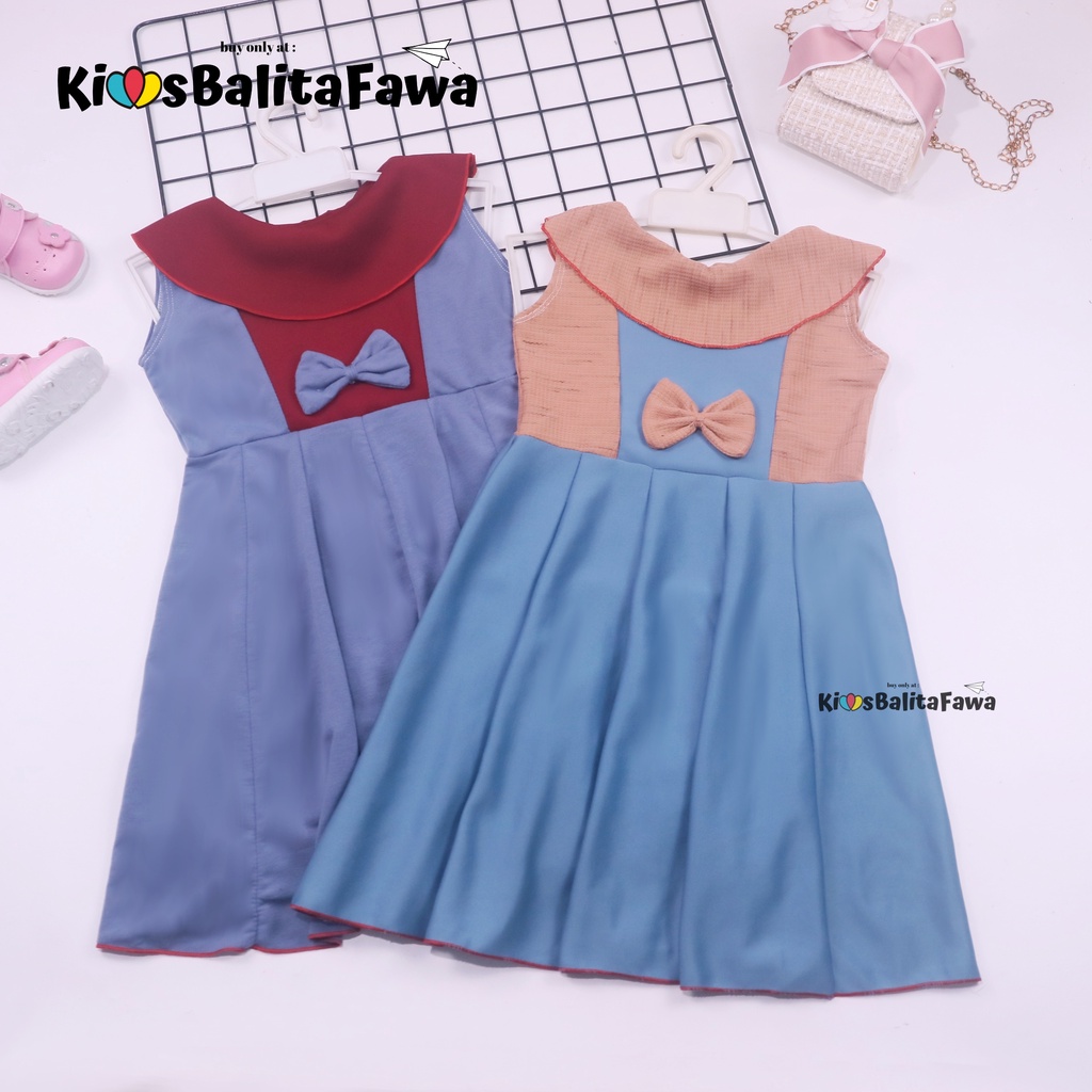 Dress Cantika size Bayi - 7 Tahun / Dres Yukensi Murah Grosir Baju Anak Perempuan Harian Gaun Polos