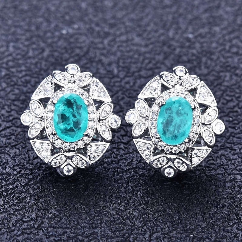 Luxury Jewelry Green Moissanite Jewelry Set