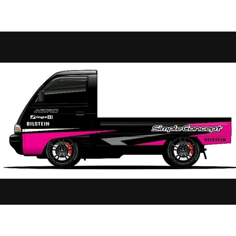 0001Ad stiker mobil Sticker Cutting mobil pick up L300 FUTURA TSS120  TIPE PINK UP warna Lain