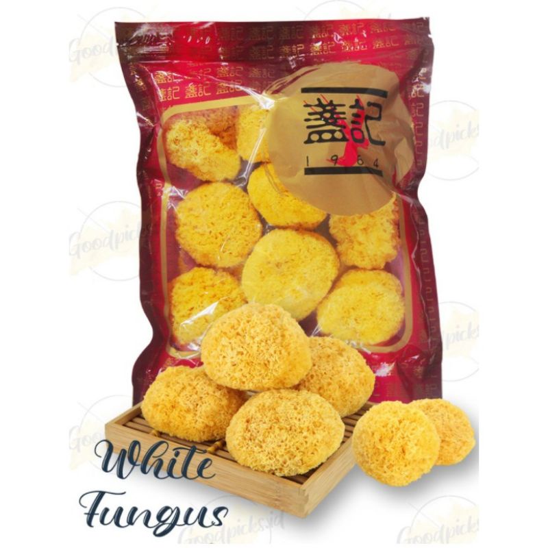 

1 pcs Kualitas Premium Bai Mu Er / Snow White Fungus / Bokni Putih / Jamur Putih Salju / Pek Mokni.