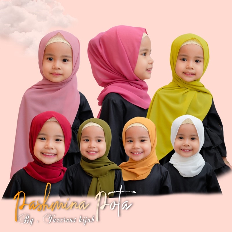 pashmina pota anak  | pashmina instan anak