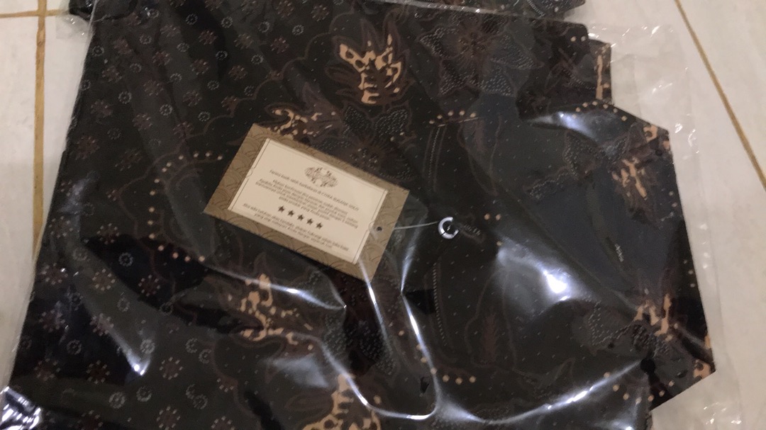 Pari Coklat Pendek Kemeja Batik Pria Full Furing Katun Sragenan