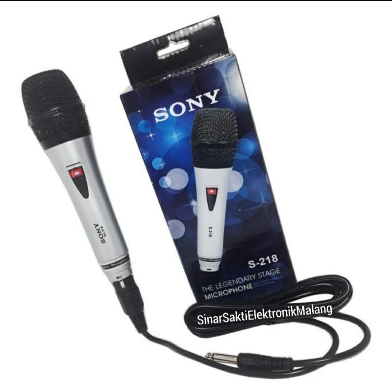 Mic Kabel Sony S 218 SN218 Microphone Mik Karaoke Murah Soni