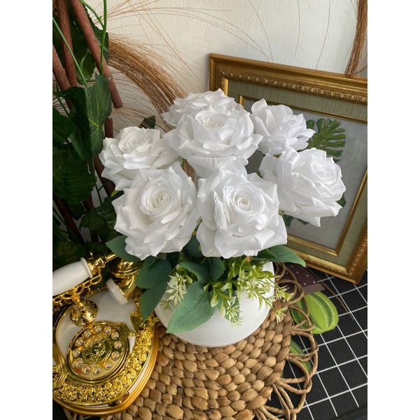 BUNGA MAWAR VAS BOLA MAWAR HIAS BUNGA MAWAR MURAH