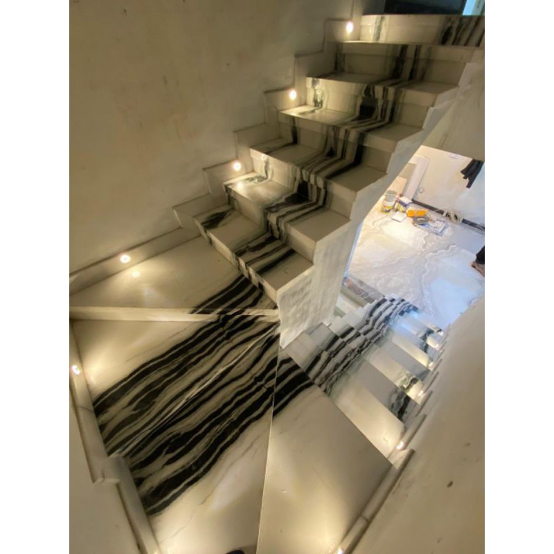 marmer panda white / lantai marmer /marmer lantai