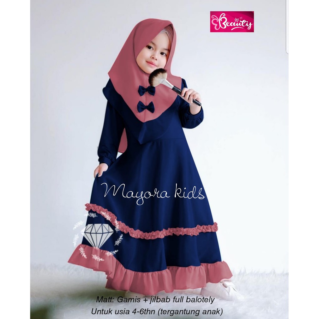 Mayora Kids Dress By Beauty | Suplier Hijab Solo| Grosir