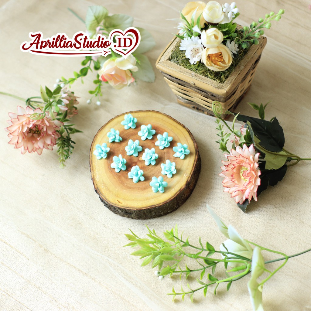 BUNGA PLASTIK ARTIFICIAL PALSU MINI JASMINE ISI 12pcs Bahan Kerajinan Untuk Dekorasi Rustic &amp; Craft