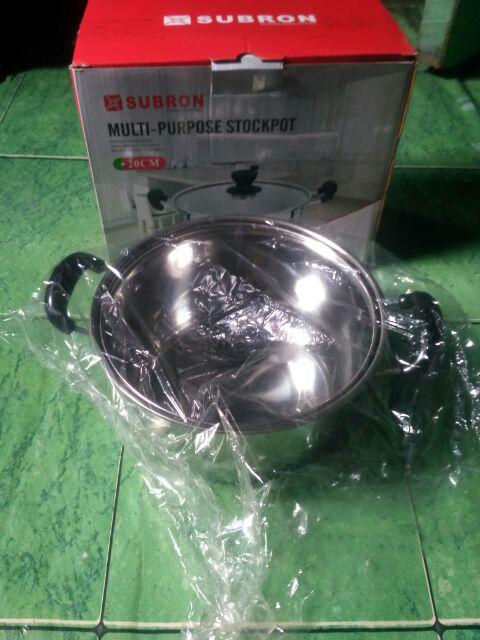 Subron Panci Sop Soup Pot Stainless Tutup Kaca / Panci Kuping Serbaguna Subron