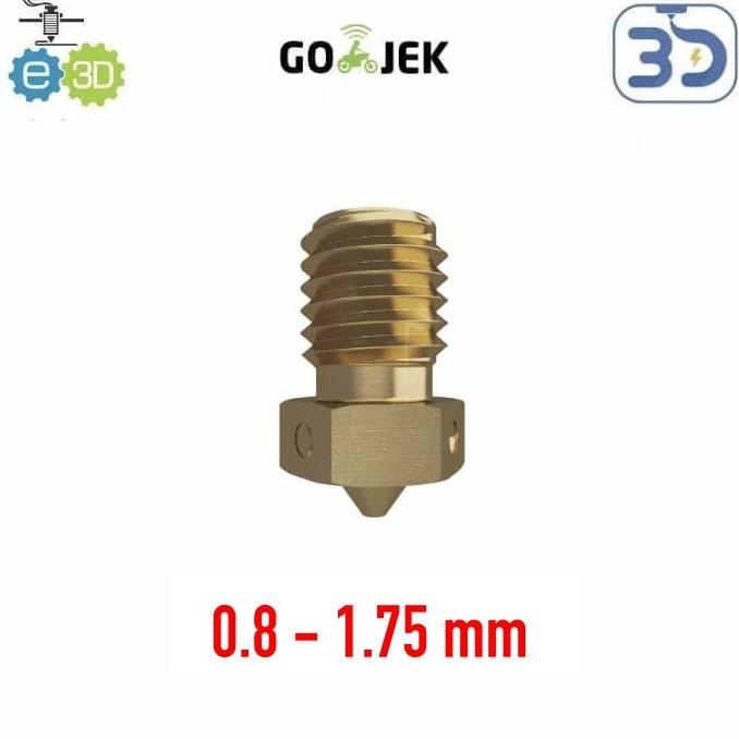 

Original E3D V6 0.8 / 1.75 mm Brass Nozzle from UK