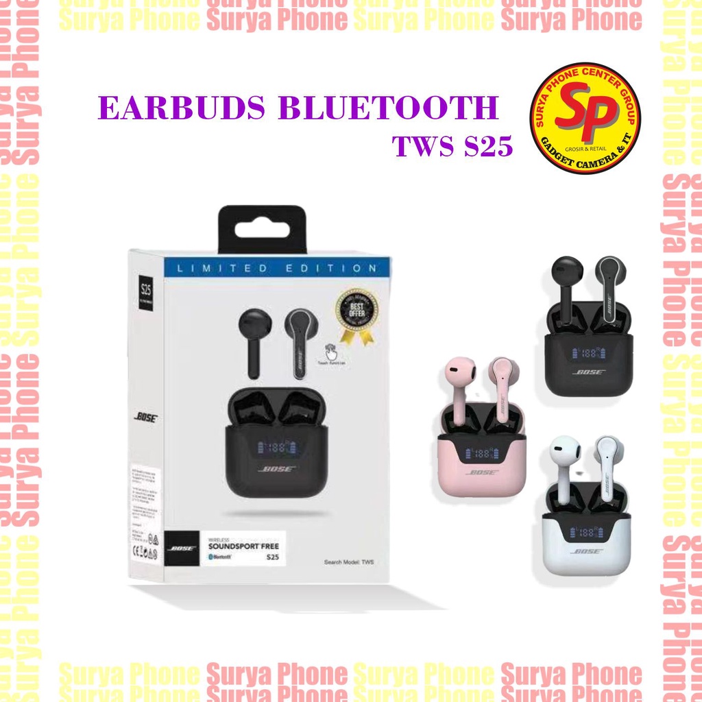 EARBUDS HF BLUETOOTH SPORT TWS S25 LED