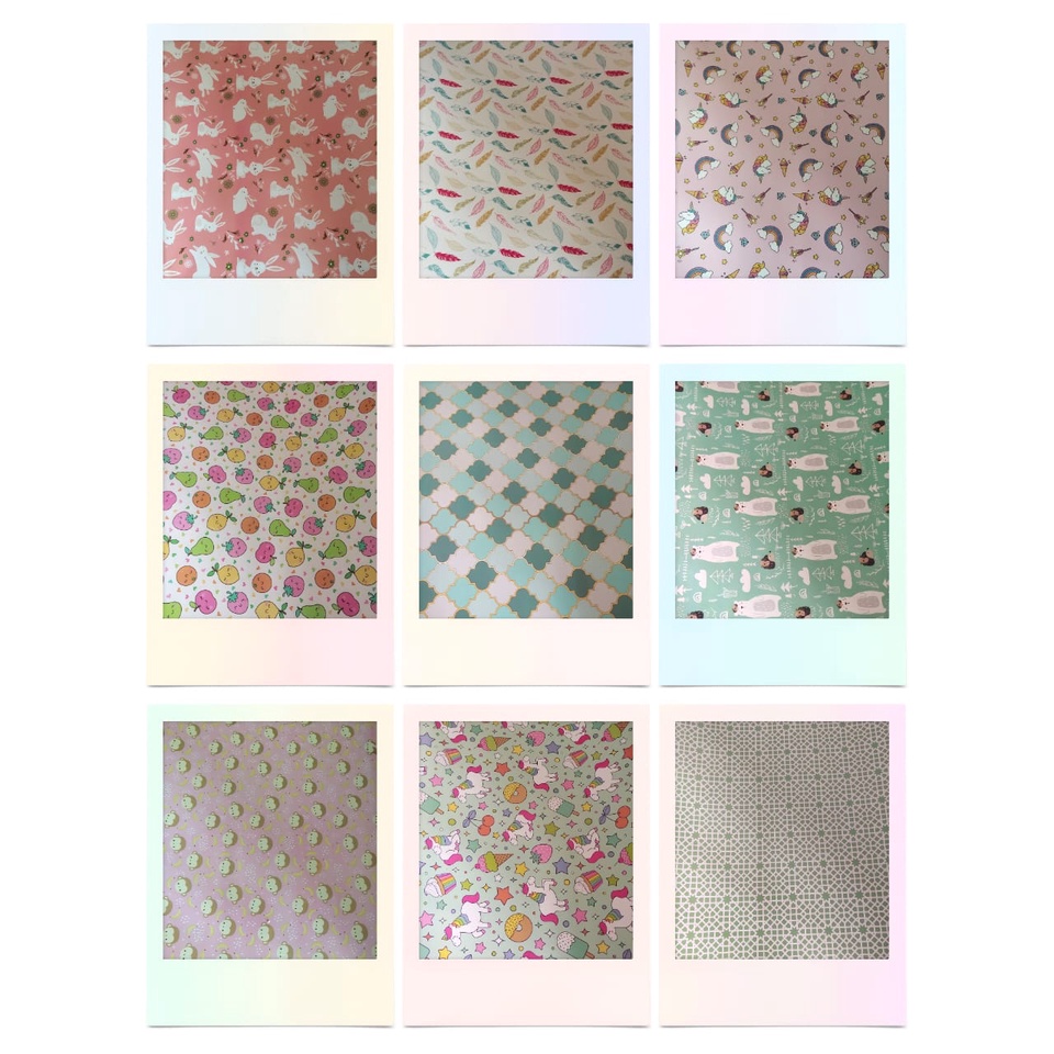 

4of6 SINAR DUNIA Kertas Kado Kecil Min.10 bisa campur Motif Karakter UK. 63,5cm X 49,5cm