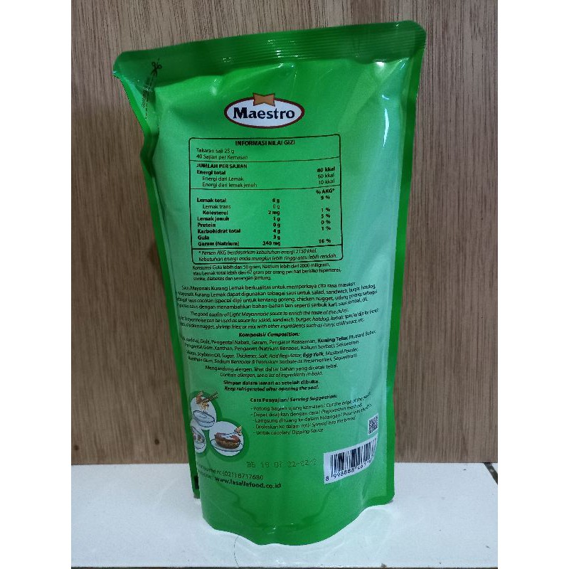 Mayonaise Maestro Original 1kg / Mayones / Mayonnaise / Mayo Ori 1 Kg