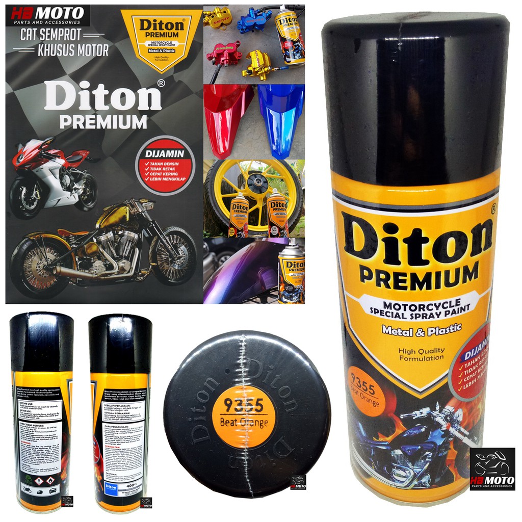 9355 Cat Semprot Diton Premium H 9355 Beat Orange ISI 400 CC / Cat Semprot Motor / Cat Pilok Diton