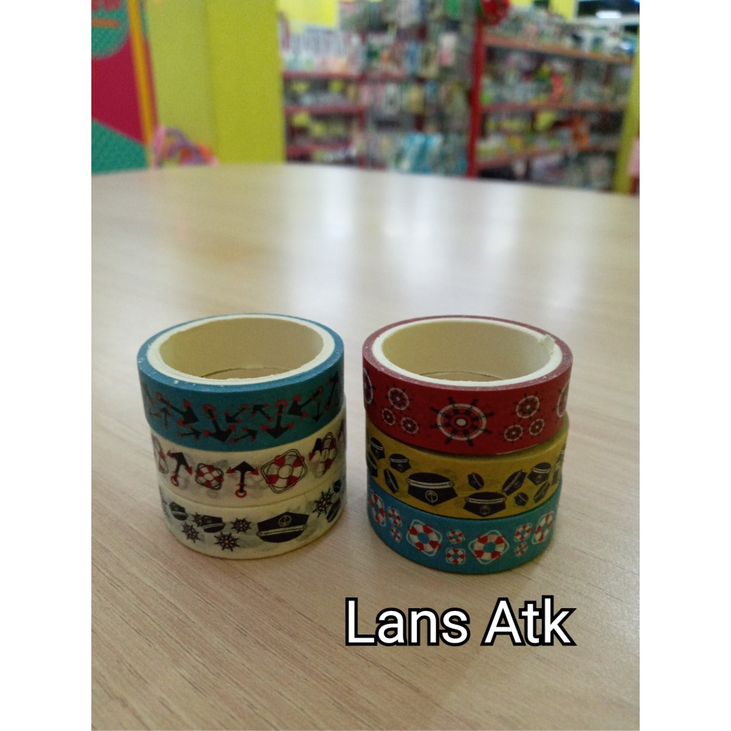 

WIGGLE Nautical Set Of 6 Adhesive Tapes Random Color isolasi wiggle