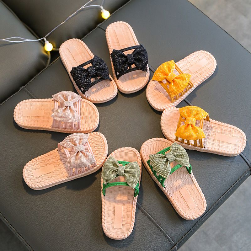 Sandal Slop Karet Anak Wanita Pita Import RF