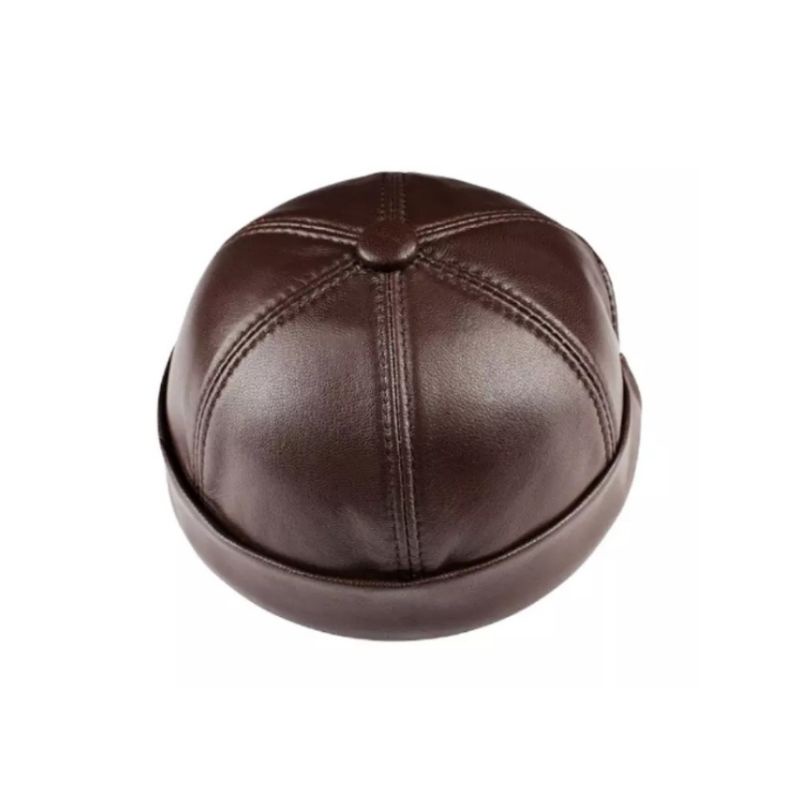 PECI KULIT ASLI/KOPEAH KULIT/TOPI KULIT PRIA/PECI KULIT PRIA BUNDAR