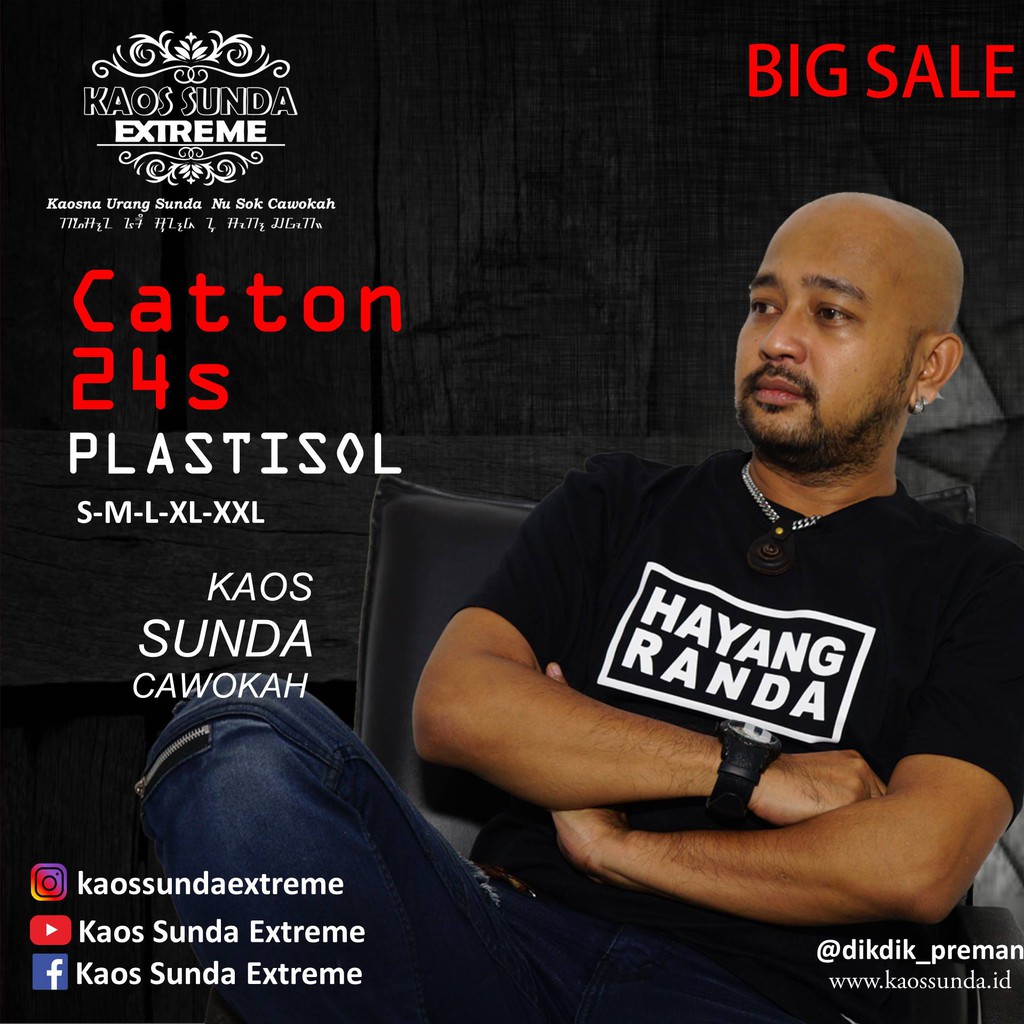 Kaos Sunda Extreme Original HAYANG RANDA