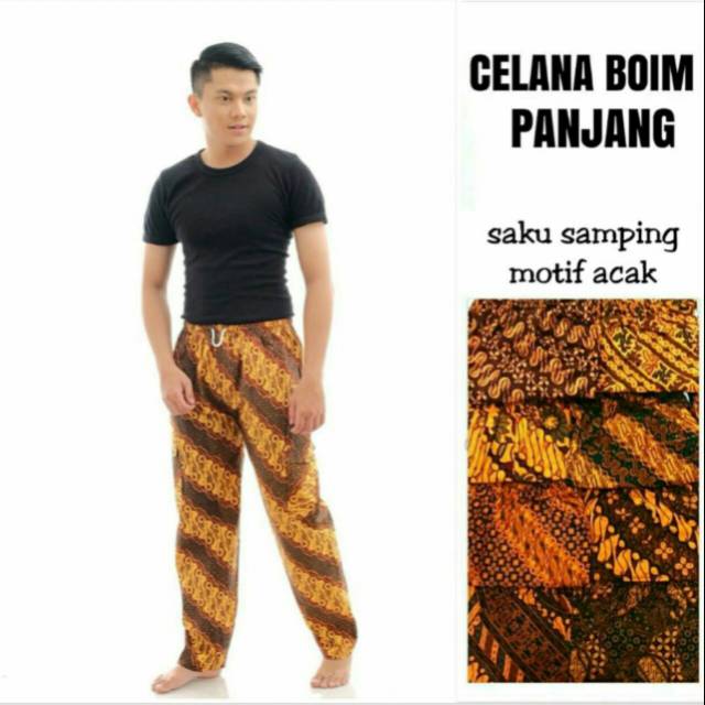  Celana  Batik  Boim  Pria fit to M L Harian Murah Panjang 