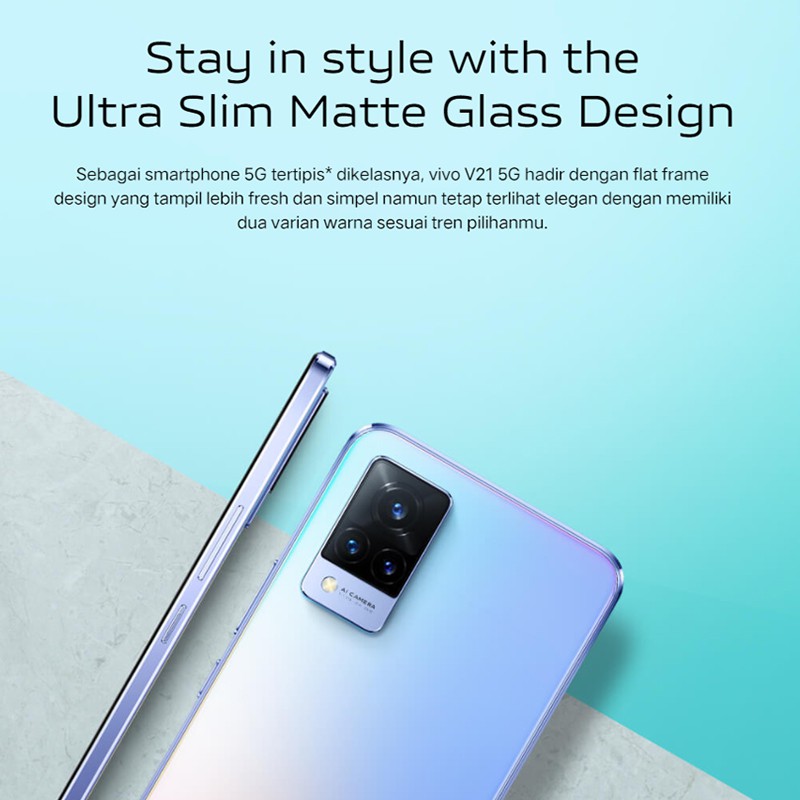 VIVO V21 5G RAM 8GB ROM 128GB Garansi Resmi Handphone Vivo v21 baru 2021 5G,HP vivo v23e 8GB +4GB EXTENDED RAM 128GB ROM baru 2021-5