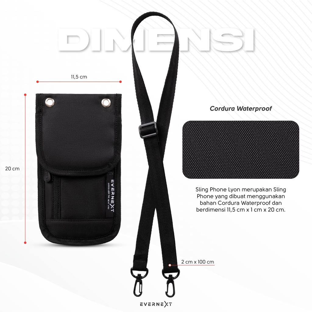 Slingphone hp 6.5 inch terlaris sling pouch wallet gadget tas sling bag dompet unisex pria wanita waterproof kualitas original distro tas kalung leher hp pria tas gantung hp cowok