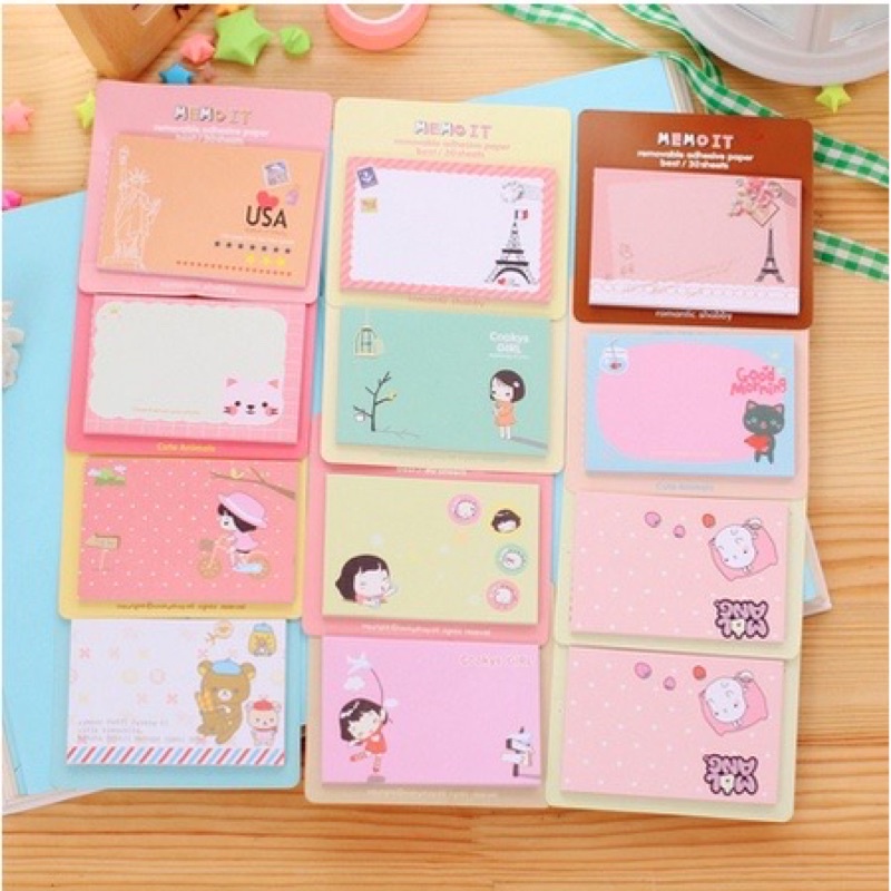 Memo Sticky Notes Karakter Murah