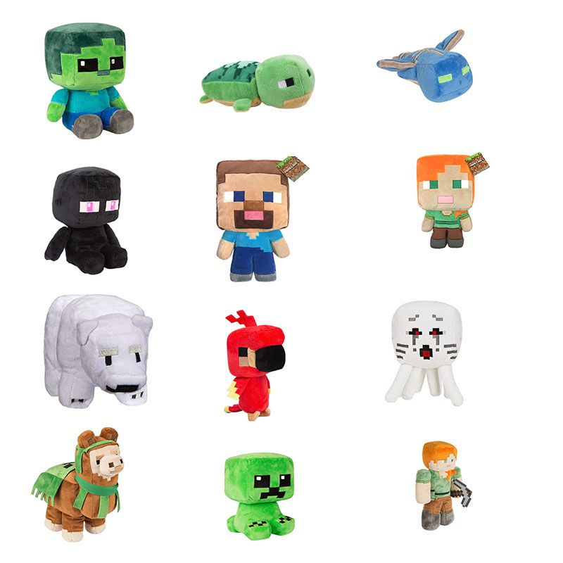 44cm Minecraft Plush Toys Minecraft Creeper Enderman Pig Bear Stuffed Toys Pixel Doll