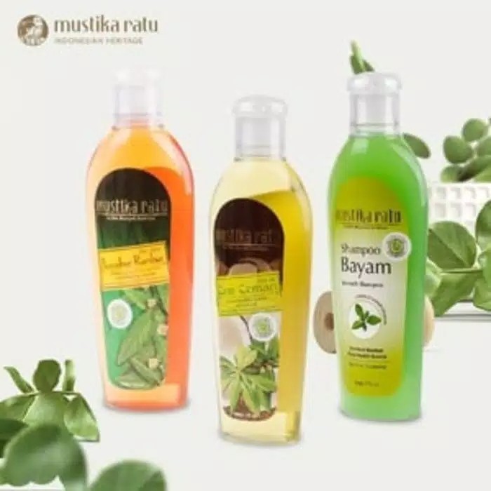 MUSTIKA RATU Shampoo Merang | Daun Landep | Daun Bayam | Daun Waru 175ml