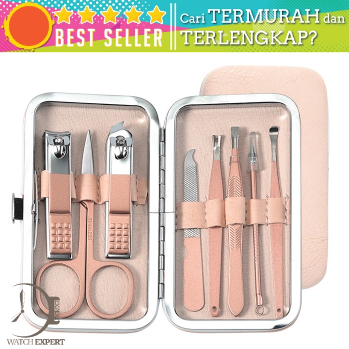 Bisa COD Gunting Kuku Nail Art Set Manicure Pedicure 8 PCS - Biutte.co CT02