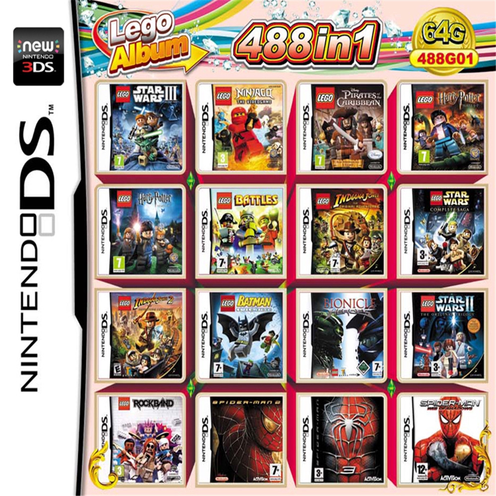 Jual 【Ready Stock/COD】 Portable 208/468/482/486/488 // 500/502/520 In 1  Cartridge Kartu Game untuk Nintendo DS 3DS Konsol | Shopee Indonesia