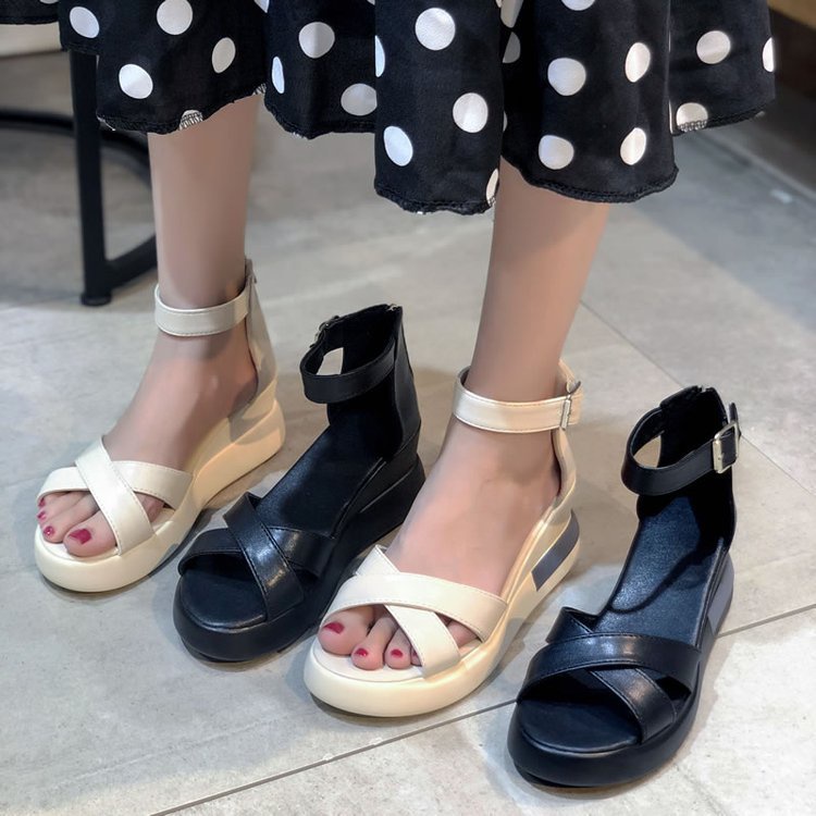 Free Box Sepatu Sandal Wanita NS7978 Sandal Wedges Wanita Sandal Import