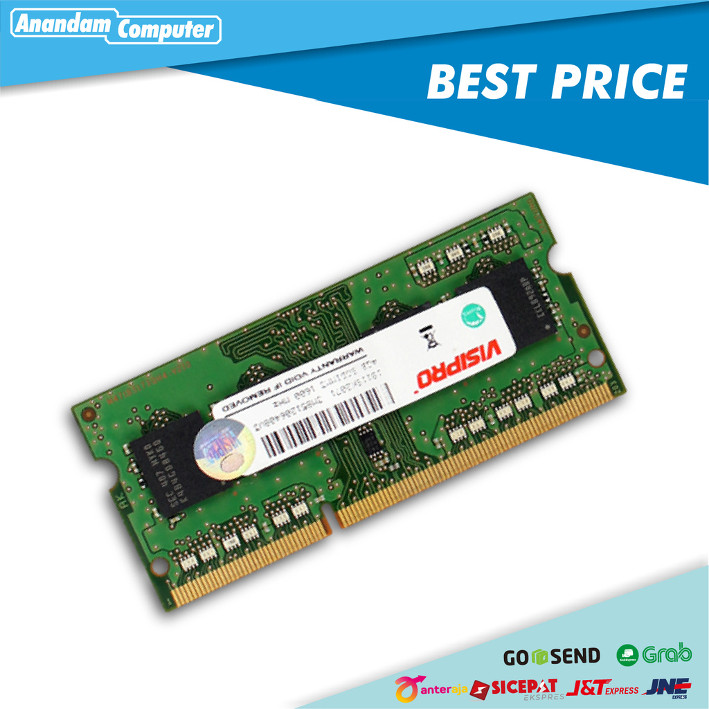 Visipro SODIMM 4GB DDR3 1600 Mhz Low Voltage