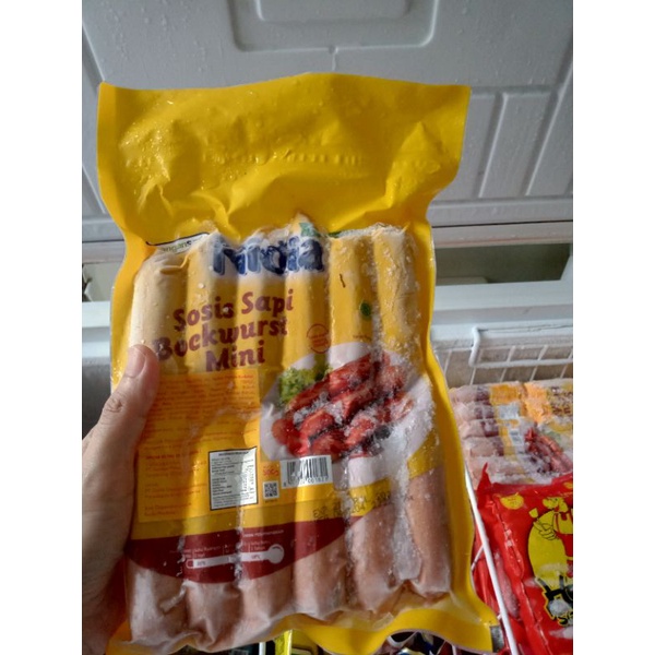 

Nidia Sosis Sapi Bockwurst Mini uk 500 gr isi 12