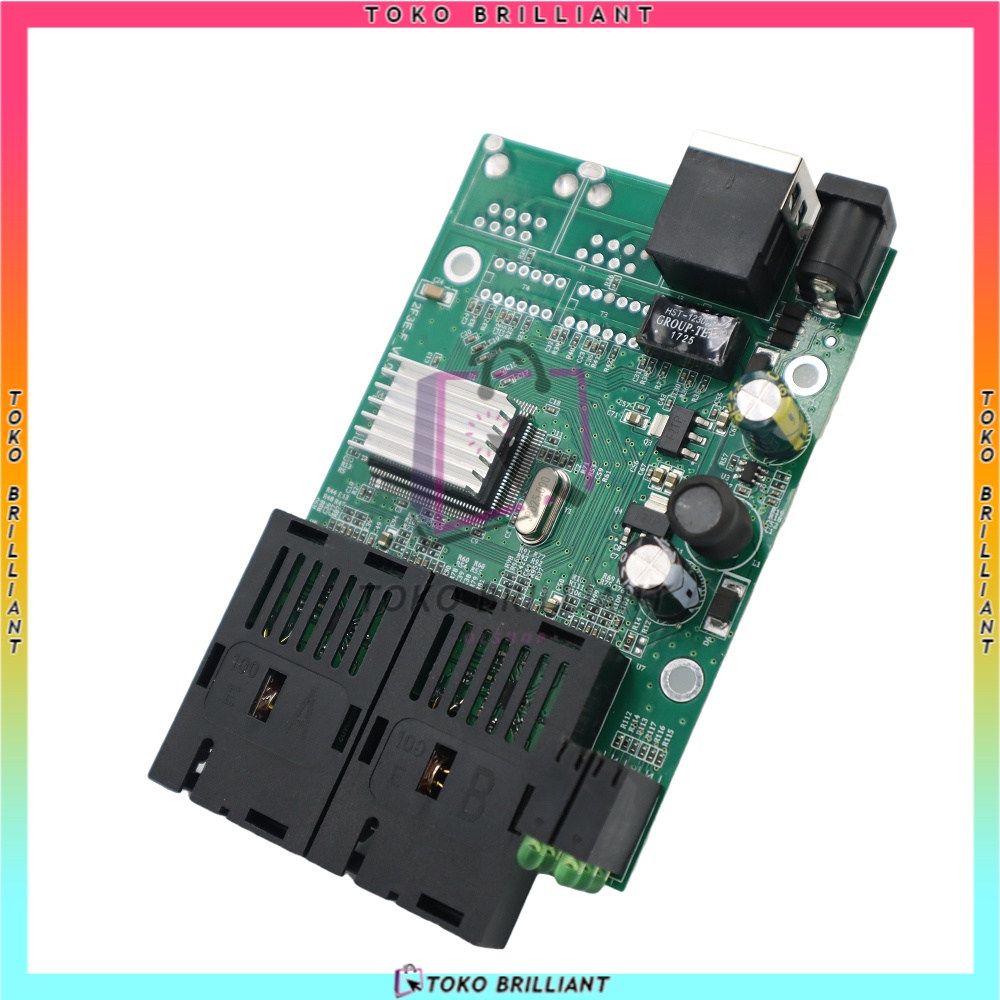 [Support POE] 2FO 1ETH / 2F1E PCB ONLY / + ADAPTOR 12V2A [BISA BAYAR DITEMPAT] Media converter AIRPO