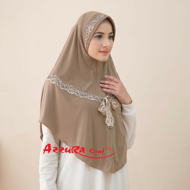 RENDA GARIS HITAM | HIJAB RENDA | ORIGINAL | AZZURASCARF | HIJAB INSTAN | BERGO INSTAN | JILBAB-3
