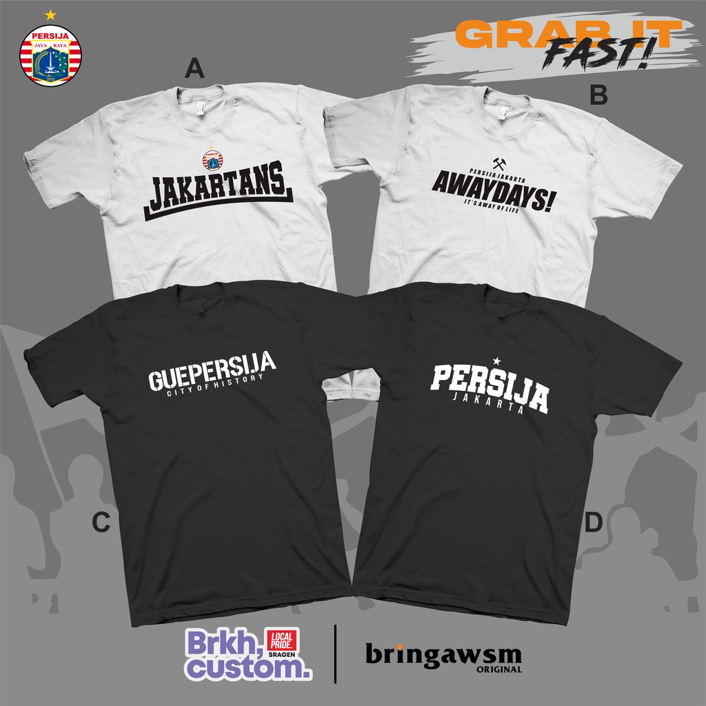 A5 KAOS THE JAK PERSIJA JAKARTA INDONESIA FOOTBALL FANS KAOS CASUAL KAOS SUPORTER KAOS BOLA KAOS DISTRO KAOS AWAYDAYS BRKHCUSTOM