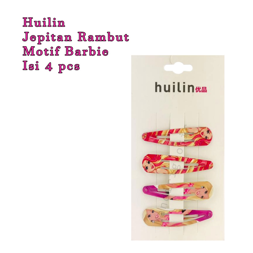 Hair pin Barlie *Huil *Jepitan Rambut *Motif lucu *Isi 4 pcs