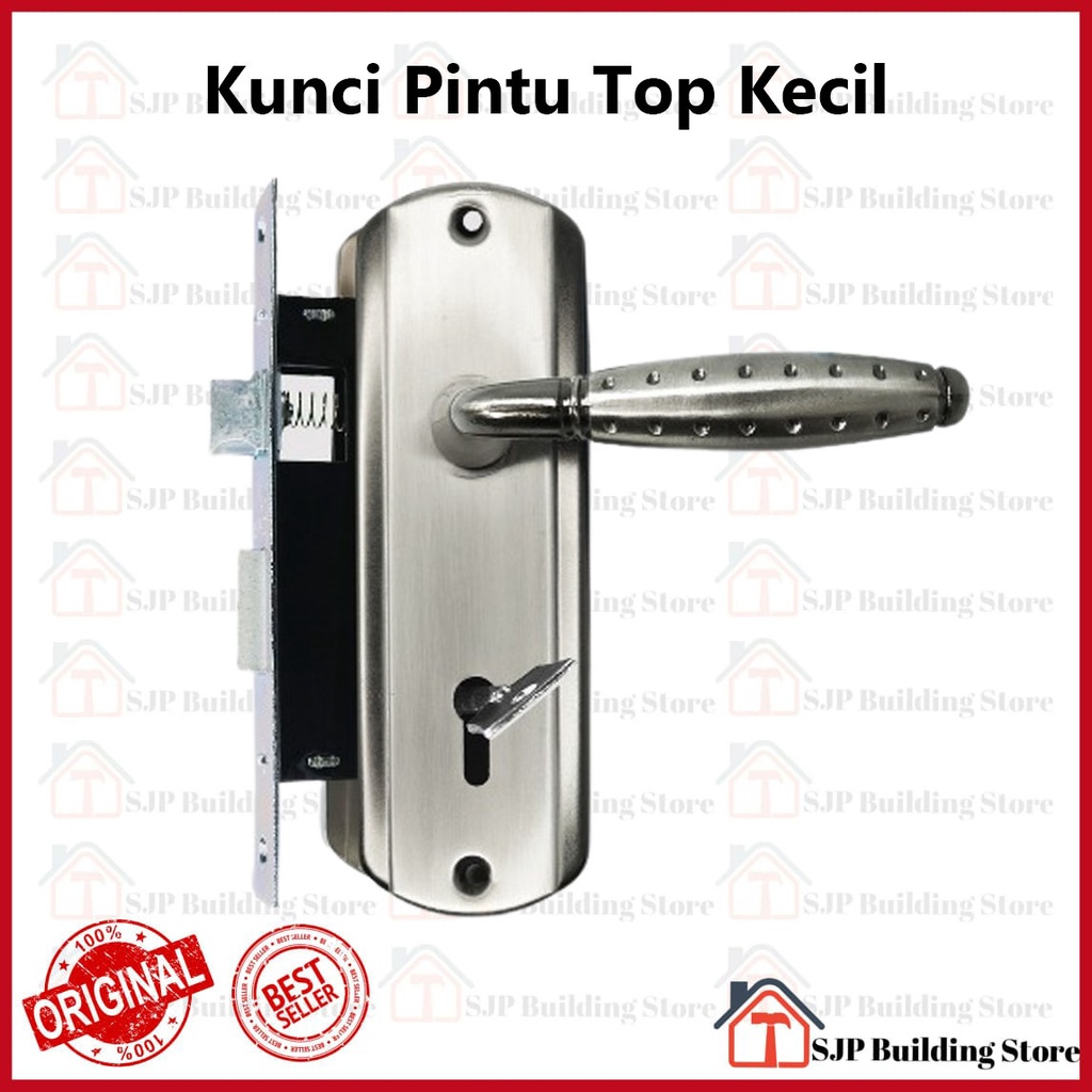 Kunci Pintu Rumah Kecil Top Safety Lock Kumplit 1 Set | 15cm | Gagang Handle Kunci Pintu Kamar Stainless Termurah