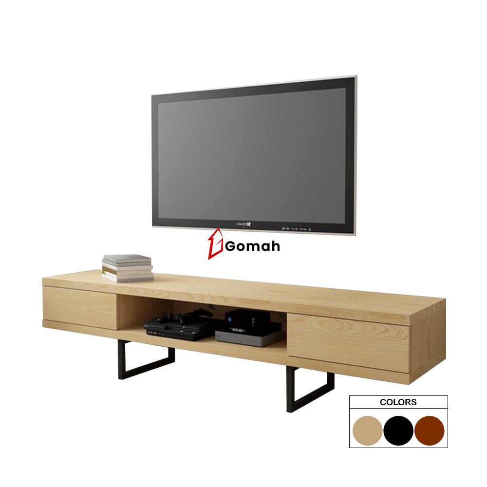 Gomah Industrial TV Cabinet/ Backdrop TV/ Meja TV Minimalis/ Lemari TV Industrial/ Rak Penyimpanan