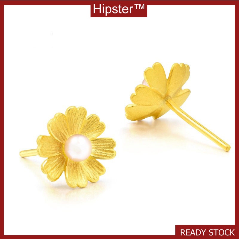 New Hot Sale Fashion Galsang Flower Natural Pearl Simplicity Gold Ear-Ring Clip