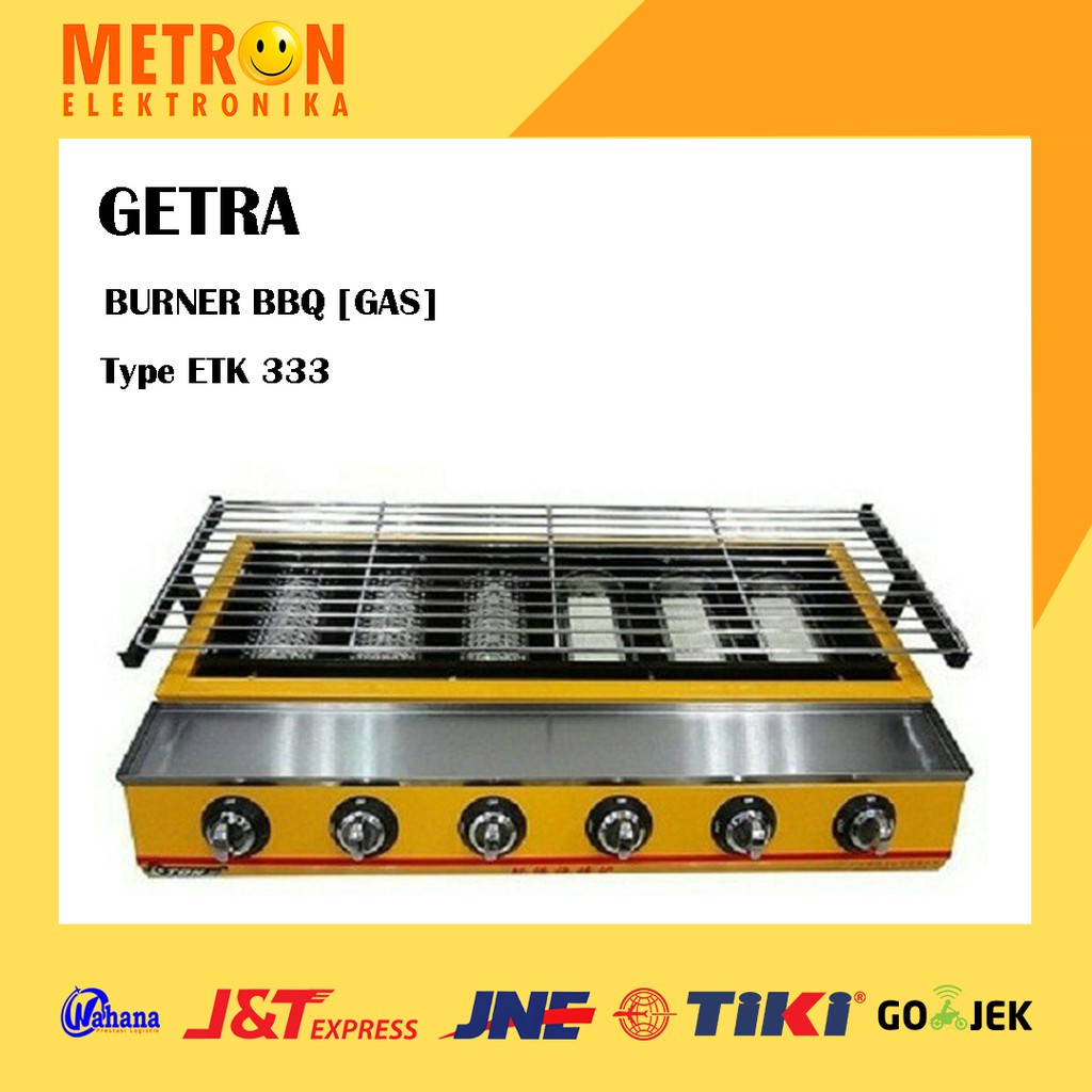 GETRA ETK 333 - BURNER BBQ (GAS) W/ QUARTS GLASS / ETK333