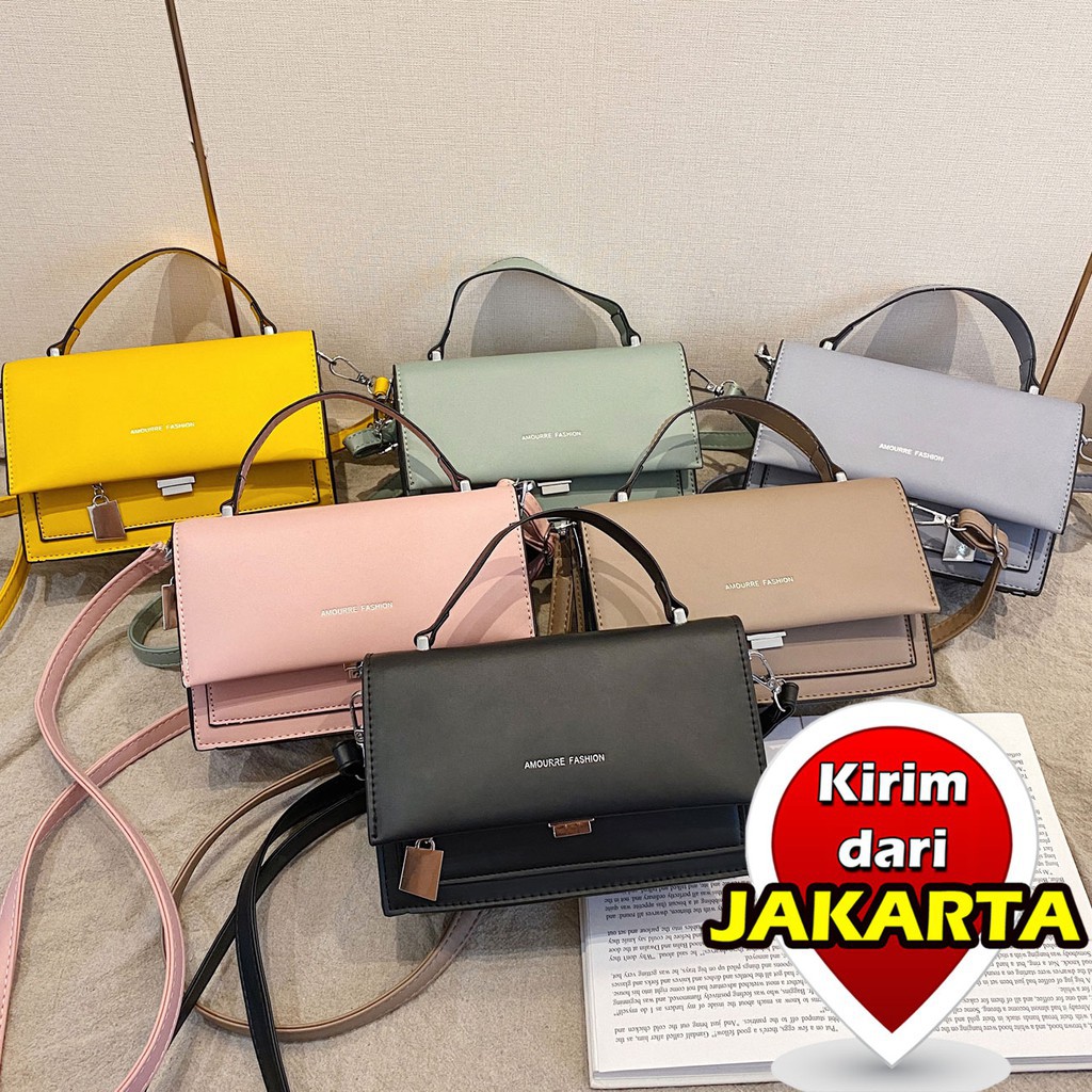 ShopandJoy Tas Selempang Wanita Fashion Soft Amourre Sling Bag Hand Bag Shoulder Bag Slingbag