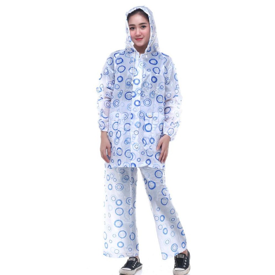 Jas Hujan Jaket Celana Polkadot Motif Onde Balon pop DOT IBEX POP promo Termurah