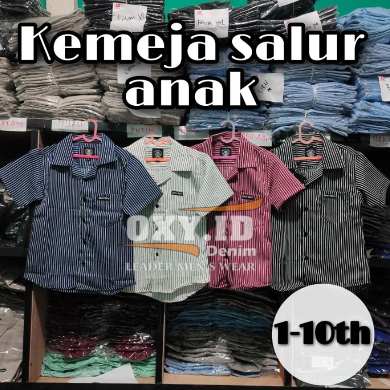 Kemeja Salur Anak usia 1-10tahun