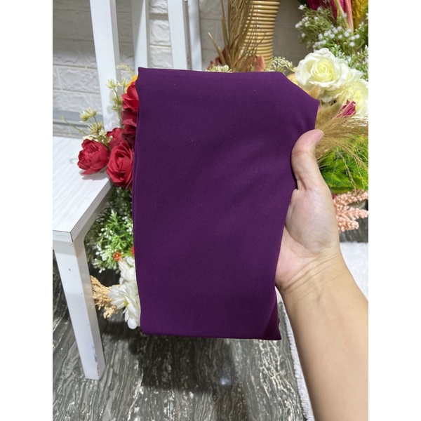 selendang sifon cref warna buah naga-Plume
