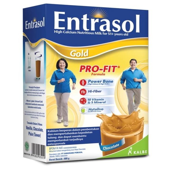 SUSU [MURAH] ENTRASOL GOLD COKLAT 600 GRAM