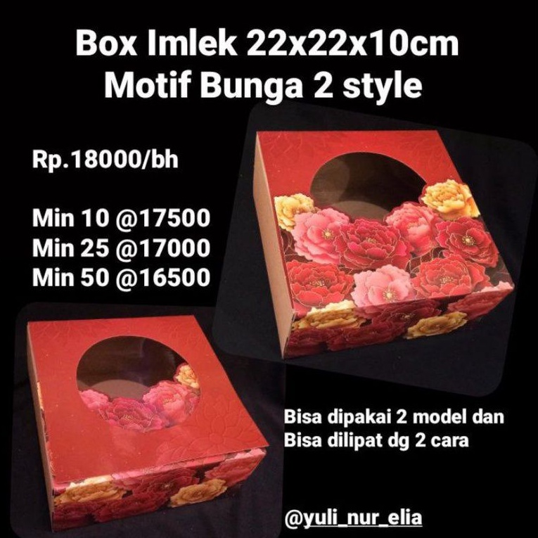 

Box IMLEK 22x22x10cm Motif Bunga 2 Style