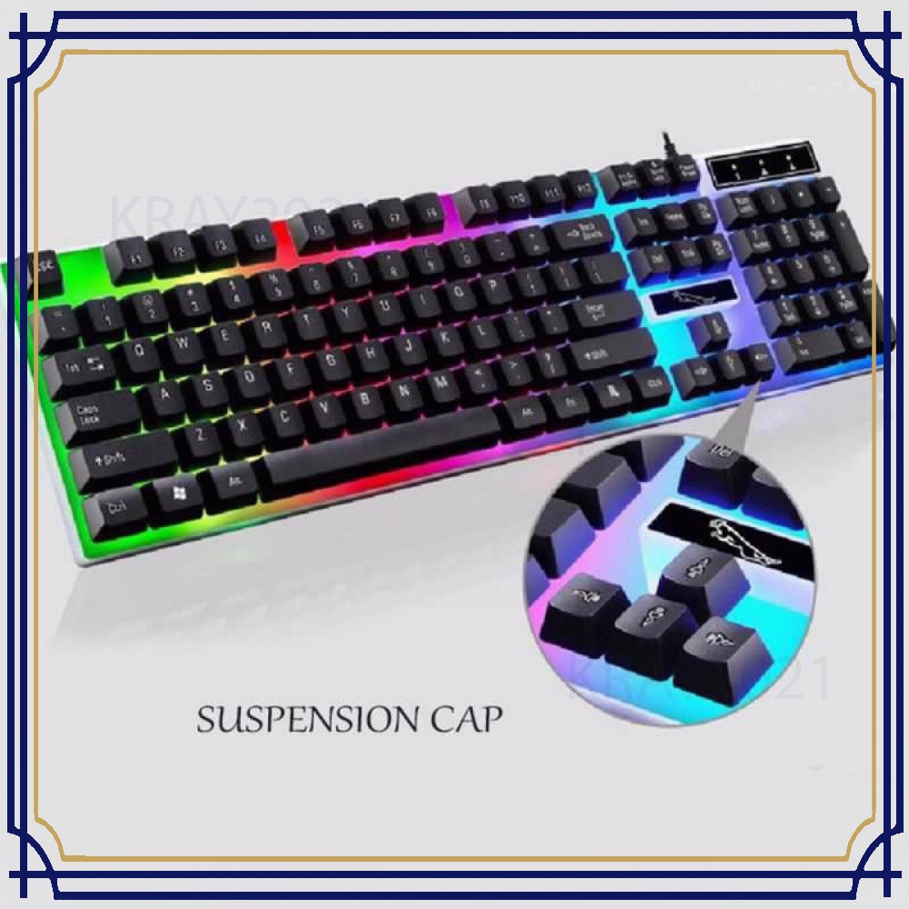 Combo Gaming Keyboard RGB Mechanical Feel with Mouse G21B KB033